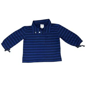 Tommy Bahama Blue Stripe Collared Long Sleeve Shirt Womens M M